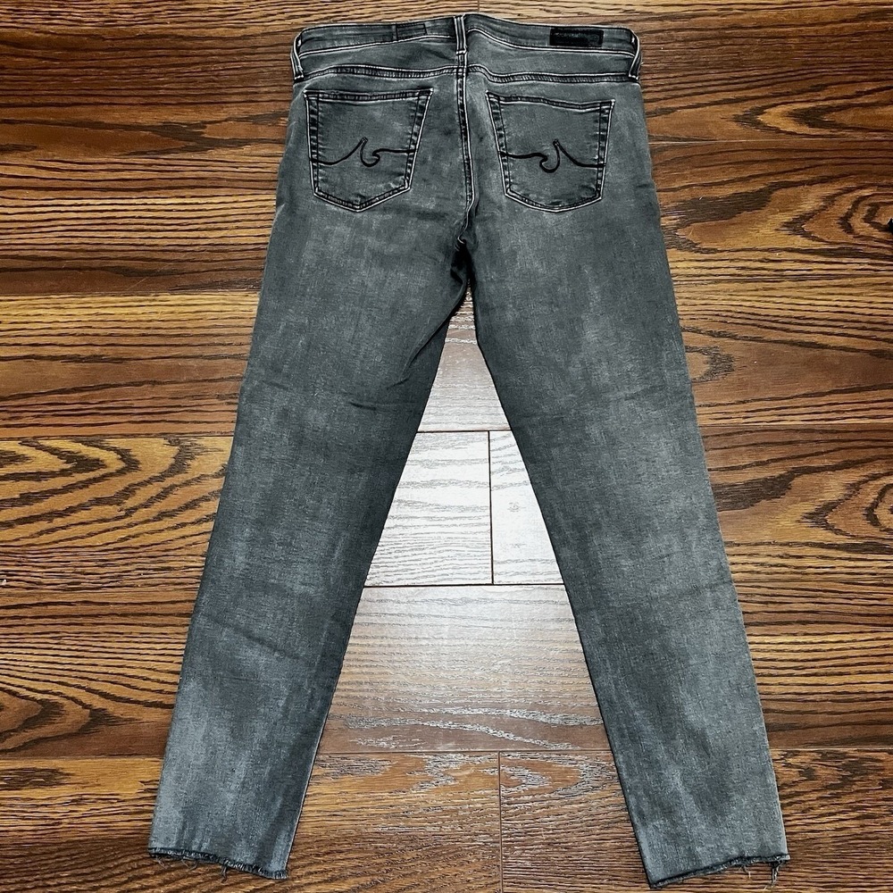 AG Adriano Goldschmied The Stevie Capri Women Grey Slim Straight Jeans Good Dist